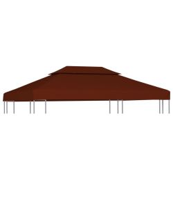 Copertura Superiore Gazebo a 2 Strati 310g/mq 4x3m Terracotta