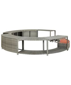 Bordo Spa Grigio in Polyrattan
