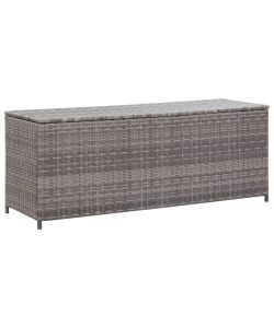 Baule da Giardino Grigio 120x50x60 cm in Polyrattan