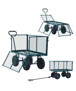  Carrello a Mano da Giardino Verde 350 kg
