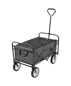  Carrello Pieghevole a Mano in Acciaio Grigio