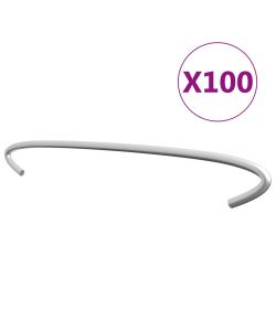 Ganci per Gabbione 100 pz in Acciaio Zincato 40 cm