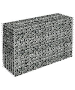 Gabbione Letto Rialzato in Acciaio Zincato 90x30x60 cm