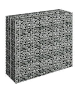 Gabbione Letto Rialzato in Acciaio Zincato 90x30x90 cm