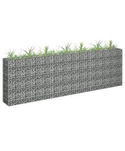 Gabbione Letto Rialzato in Acciaio Zincato 270x30x90 cm