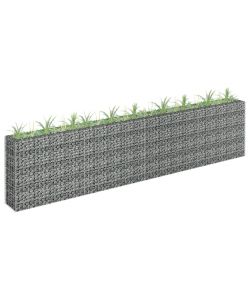 Gabbione Letto Rialzato in Acciaio Zincato 360x30x90 cm