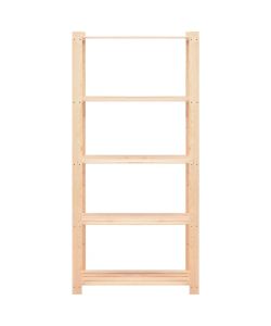 Scaffale a 5 Livelli 80x38x170 cm in Massello di Pino 250 kg