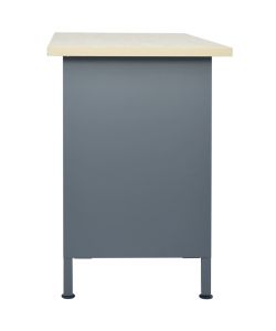 Banco da Lavoro Nero 120x60x85 cm in Acciaio