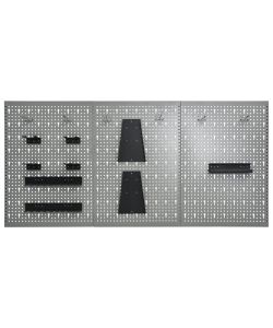  Pannelli per Utensili a Parete 3 pz 40x58 cm Acciaio