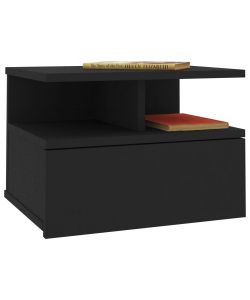 vidaXL Comodini Pensili 2 pz Nero 40x31x27 cm in Truciolato - Design Elegante e Classico - Spazio per Libri e Decorazioni - Facile Montaggio