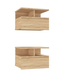 vidaXL Comodini Pensili 2 pz Rovere Sonoma 40x31x27 cm - Design Elegante