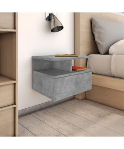 vidaXL Comodini Pensili 2 pz Grigio Calcestruzzo 40x31x27cm Eleganti