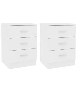 vidaXL Comodini 2 pz Bianco 38x35x56 cm in Legno Ingegnerizzato - Eleganza e Versatilit per la Tua Camera