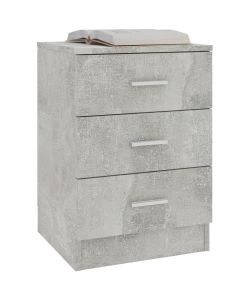 vidaXL Comodini 2 pz Grigio Cemento 38x35x56 cm in Truciolato