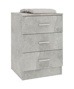 Comodini 2 pz Grigio Cemento 38x35x56 cm in Truciolato