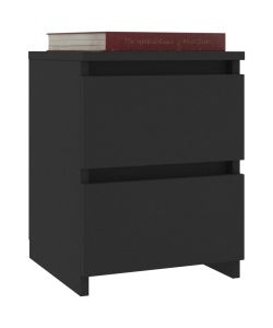 vidaXL - Comodini Neri 2 pz 30x30x40 cm in Truciolato - Eleganti e Versatili