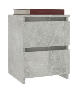 vidaXL Comodini Grigio Cemento 2 pz 30x30x40 cm in Truciolato