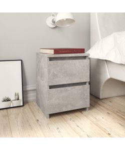 vidaXL Comodini Grigio Cemento 2 pz 30x30x40 cm in Truciolato