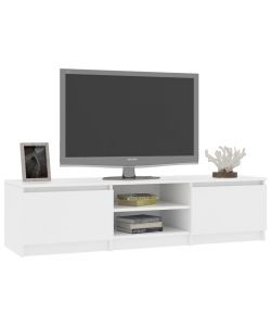 Mobile Porta TV Bianco 140x40x35,5 cm in Legno Multistrato