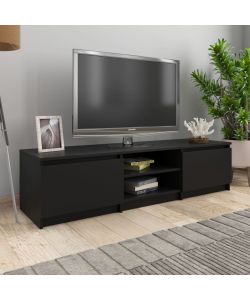 Mobile TV Nero 140x40x35,5 cm in Truciolato