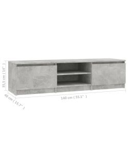 vidaXL Mobile TV Grigio Cemento 140x40x35,5 cm - Design Moderno e Pratico