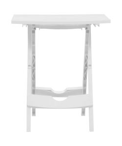Tavolo da Giardino Pieghevole 45,5x38,5x50cm Bianco