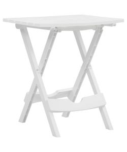 Tavolo da Giardino Pieghevole 45,5x38,5x50cm Bianco