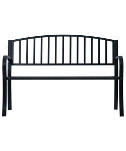 vidaXL Panchina da Giardino - Nero - 125 cm