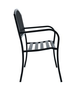 vidaXL Panchina da Giardino - Nero - 125 cm