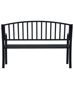 vidaXL Panchina da Giardino - Nero - 125 cm
