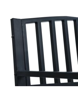 vidaXL Panchina da Giardino - Nero - 125 cm