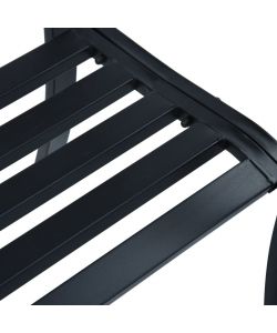 vidaXL Panchina da Giardino - Nero - 125 cm