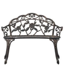 Panca da Bistrot 100 cm Bronzo in Alluminio Pressofuso