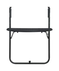 Tavolo da Balcone Pensile Nero 60x64x83,5cm Plastica Rattan