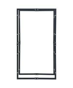 Rastrelliera per Legna da Ardere Nera 80x25x150 cm in Acciaio