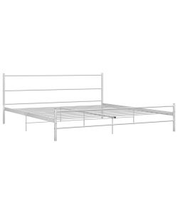 vidaXL Letto Matrimoniale Bianco in Metallo - 160x200 cm
