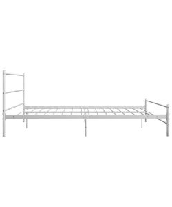 vidaXL Letto Matrimoniale Bianco in Metallo - 160x200 cm