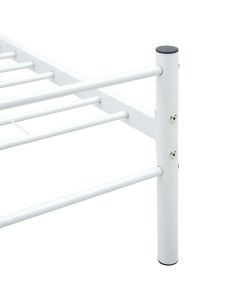 vidaXL Letto Matrimoniale Bianco in Metallo - 160x200 cm