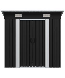 vidaXL Casetta da Giardino in Acciaio - Antracite - 190x124x181 cm