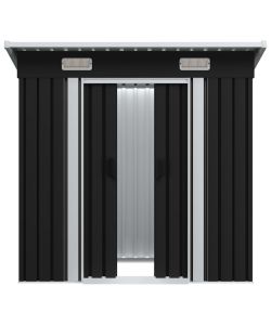 vidaXL Casetta da Giardino in Acciaio - Antracite - 190x124x181 cm