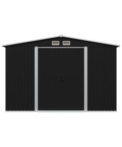 Capanno per Attrezzi Antracite in Acciaio 257x205x178 cm