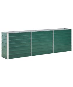 Letto Rialzato in Acciaio Zincato 240x40x77 cm Verde