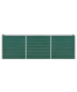 Letto Rialzato in Acciaio Zincato 240x40x77 cm Verde