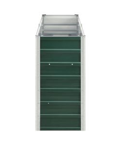 Letto Rialzato in Acciaio Zincato 240x40x77 cm Verde