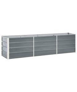Letto Rialzato in Acciaio Zincato 240x40x45 cm Grigio