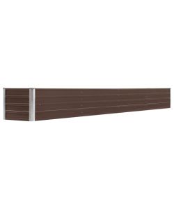 Letto Rialzato in Acciaio Zincato 320x40x45 cm Marrone
