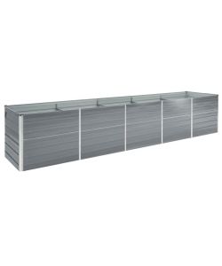Letto Rialzato in Acciaio Zincato 400x80x45 cm Grigio