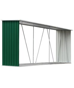 Capannone da Giardino in Acciaio Zincato 330x84x152cm Verde