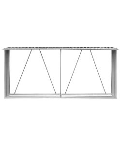 vidaXL Capannone da Giardino per Legna - Antracite - 330x84x152cm