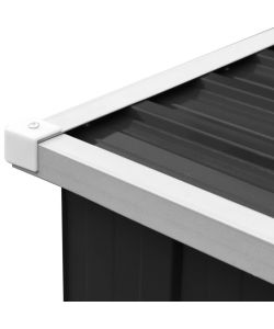 vidaXL Capannone da Giardino per Legna - Antracite - 330x84x152cm